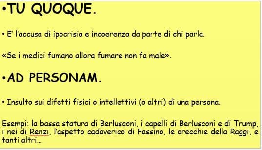 Altri tipi di fallacie ad hominem