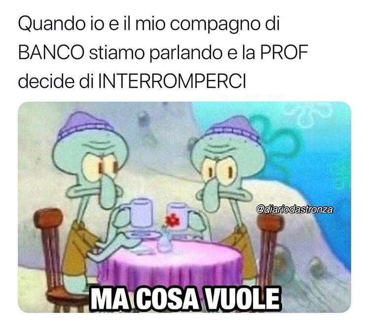 Che maleducata la prof