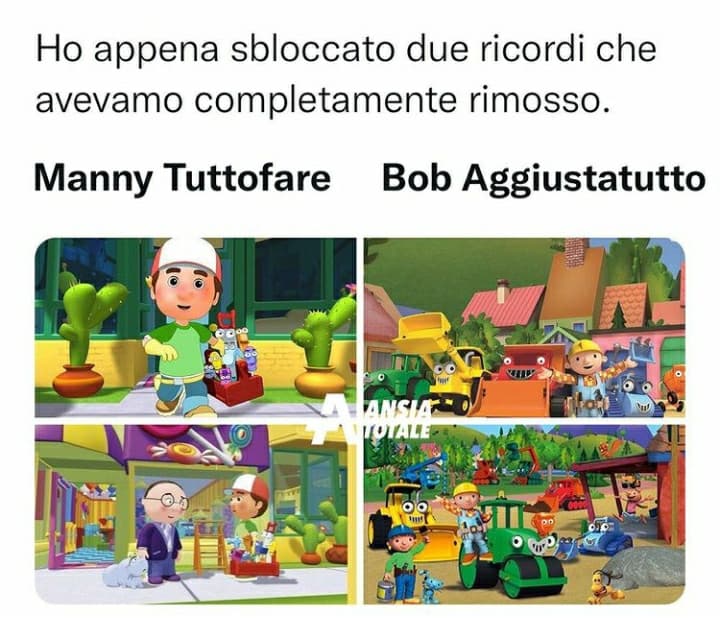 bob faceva schifo, ma manny era una religione. ancora adesso ho la sua cassetta degli attrezzi e il suo camion