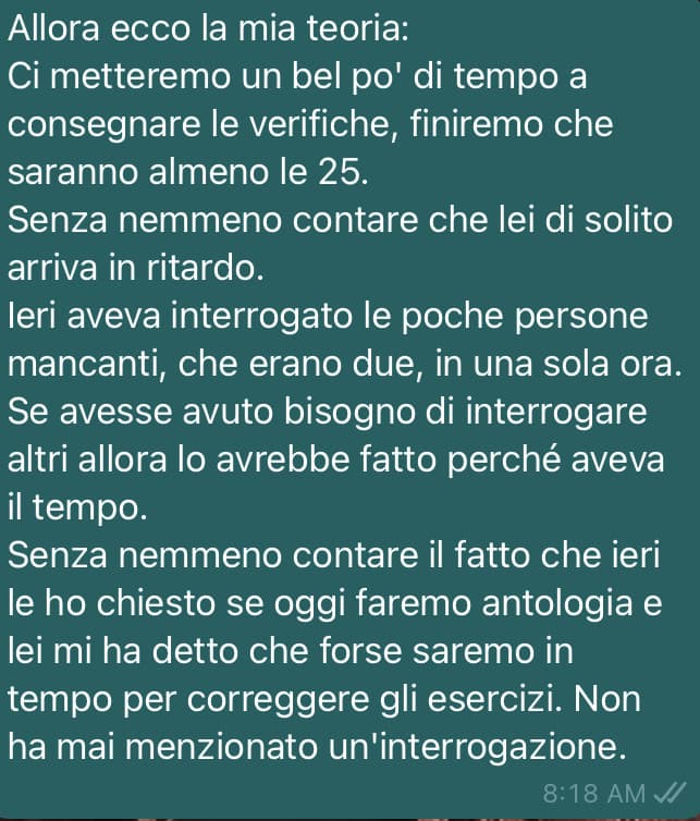 Non siamo pronti per l’interrogazione