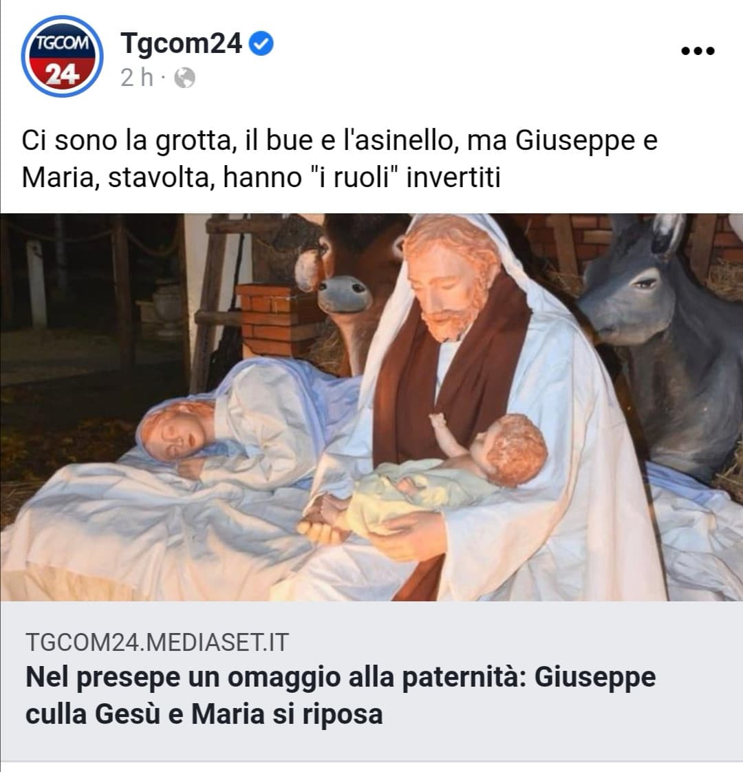 Non ho mai visto un presepe dove Maria pensava al bambino e Giuseppe dove dormiva