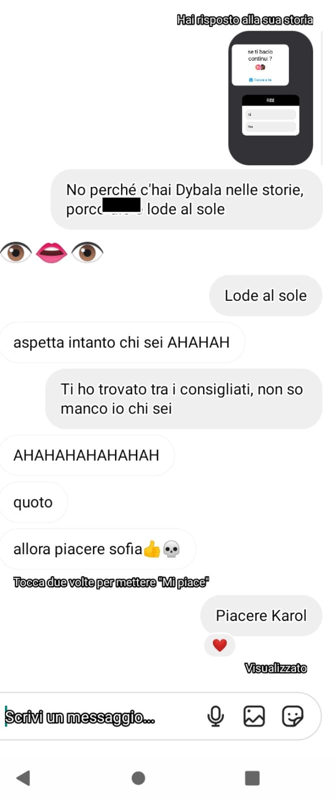 Ma quanto sono simpatico che scrivo alle amiche di una mia amica