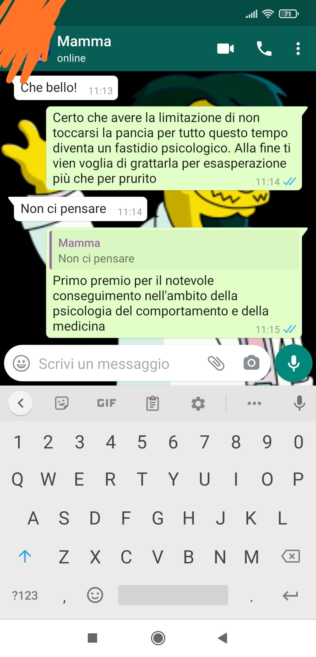 Mamma ti lovvo però non uscirtene con queste frasi