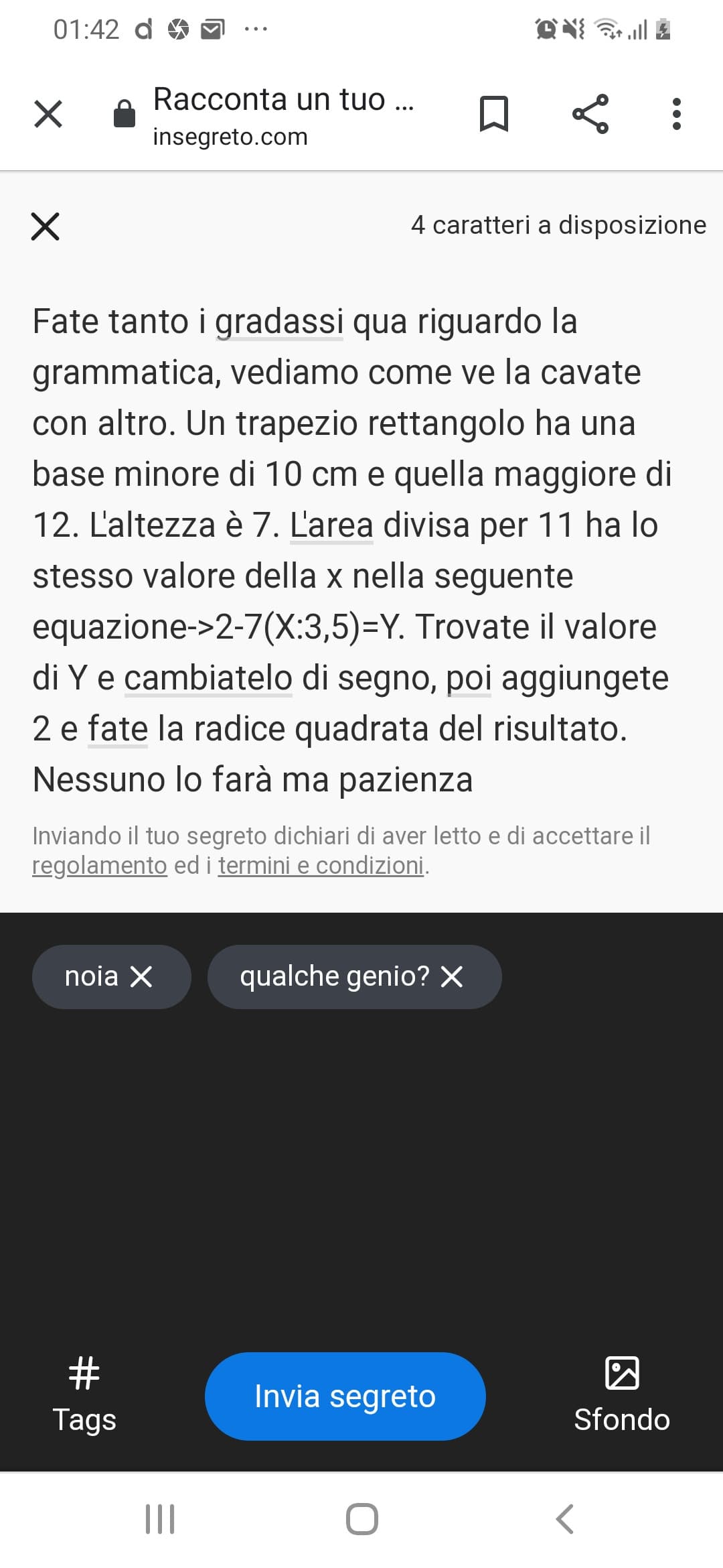 Non me lo faceva pubblicare