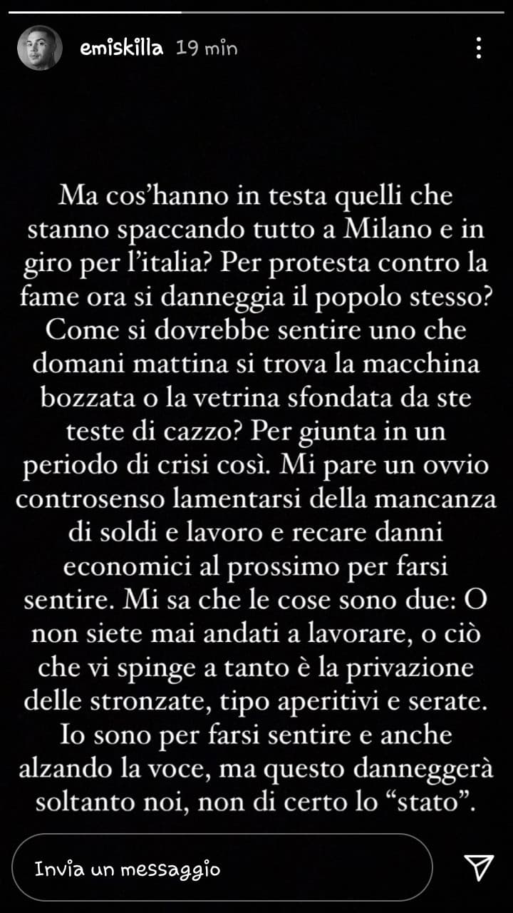 Musicalmente parlando può piacere o meno, ma in questo caso ha completamente ragione 