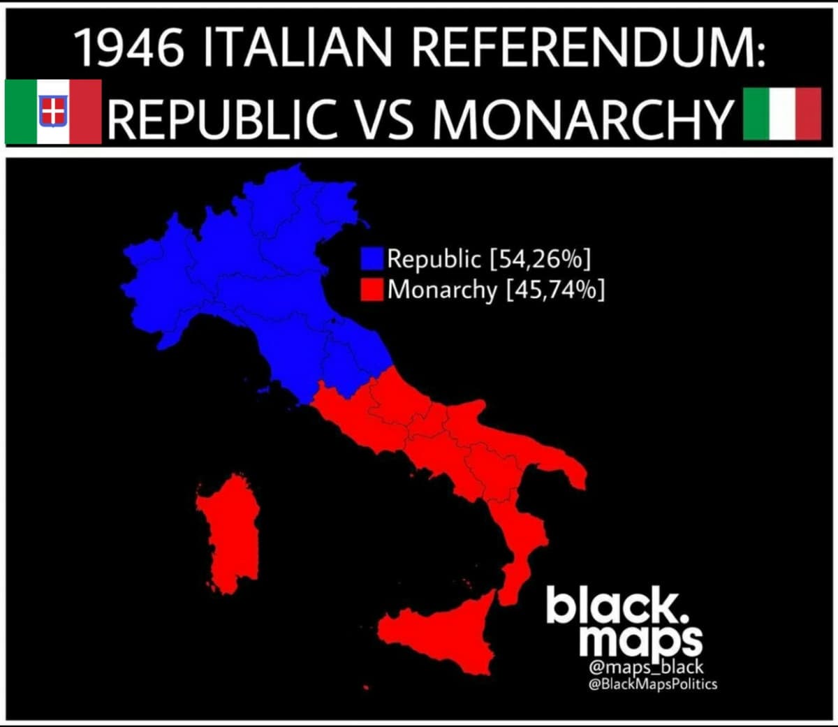 Perfetta divisione tra nord e sud?