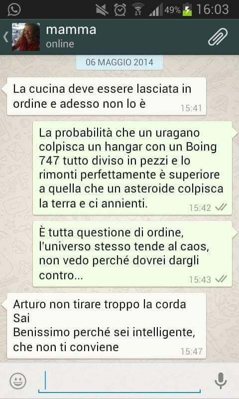 Conversazioni di tempo fa con mia madre?? 