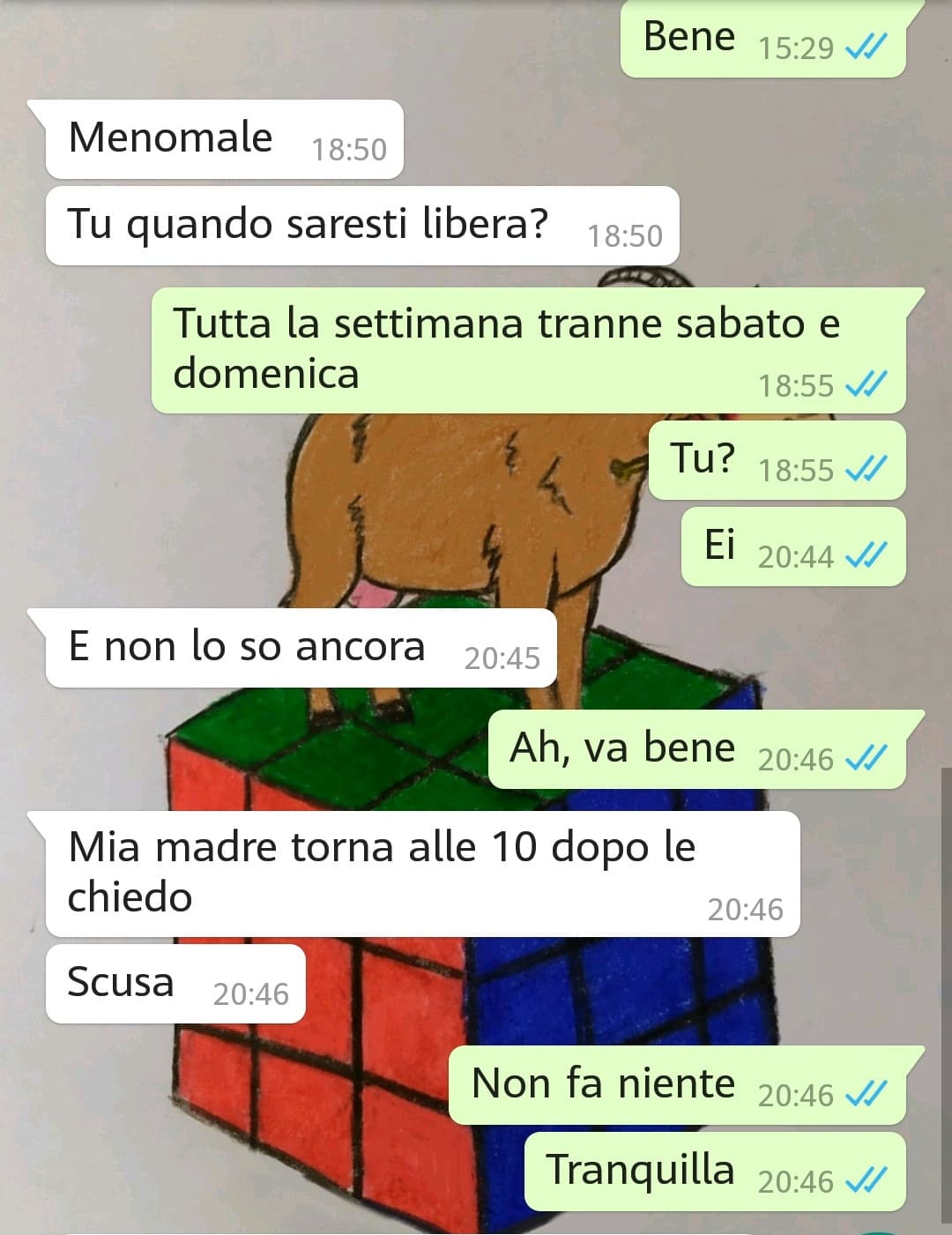 Mi sta palesemente evitando, voi che dite?