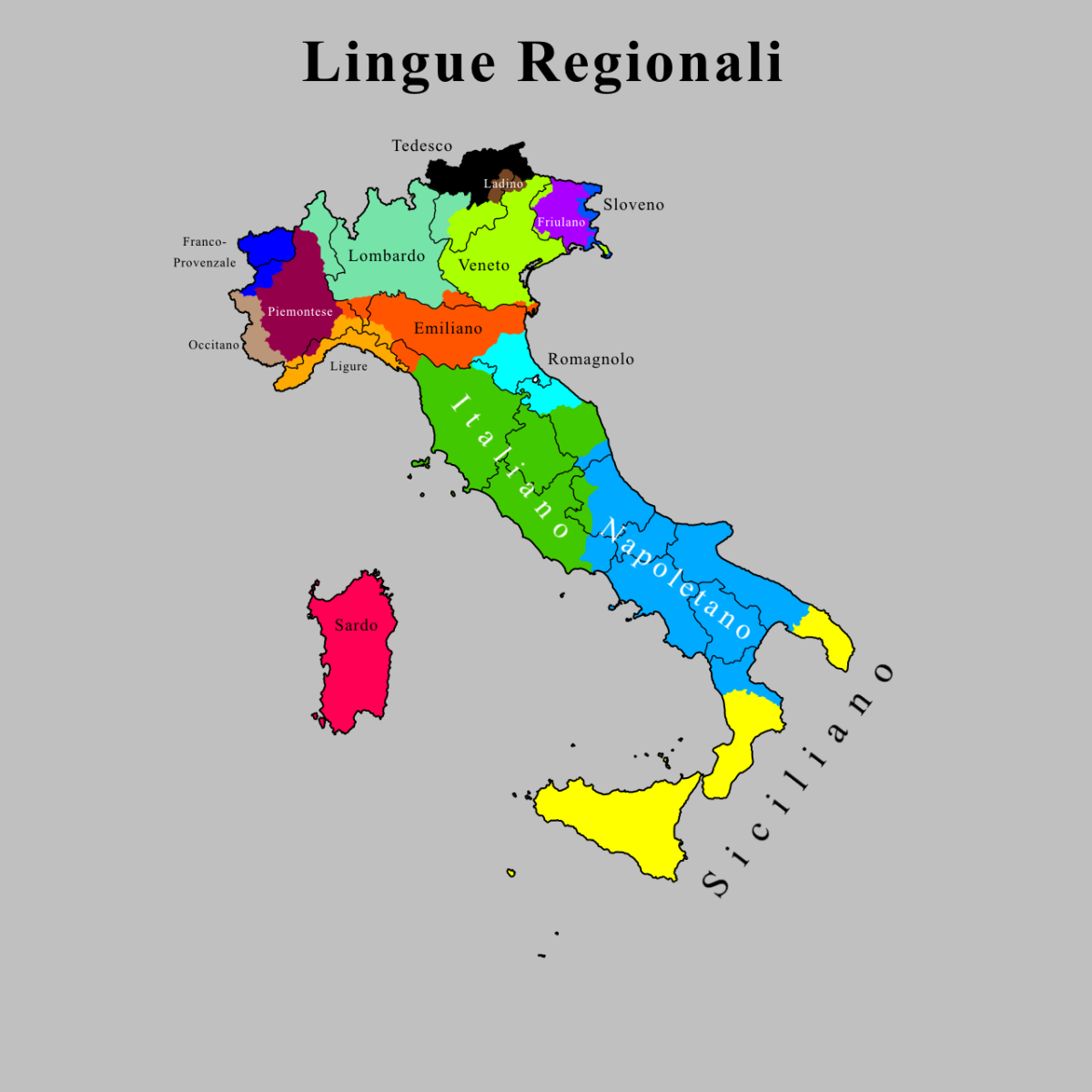 Lingue parlate in Italia a livello regionale