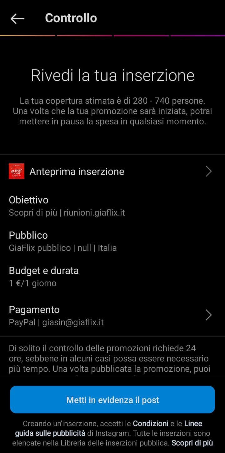 Io che pago per un ADV su ig