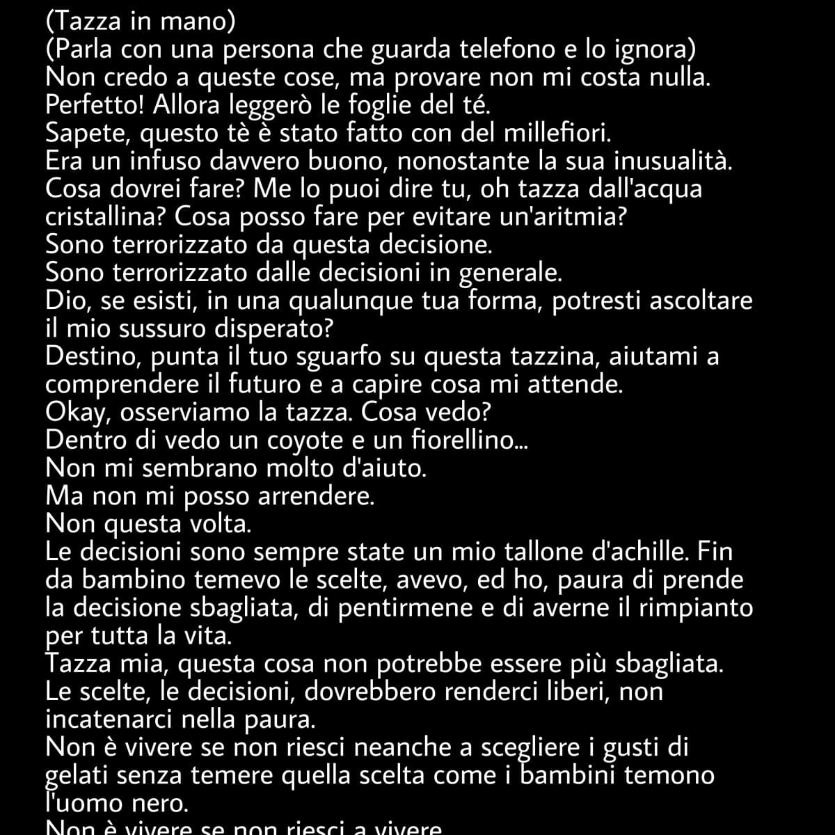 Giudizi per favore. Soprattutto negativi, vorrei migliorarlo.