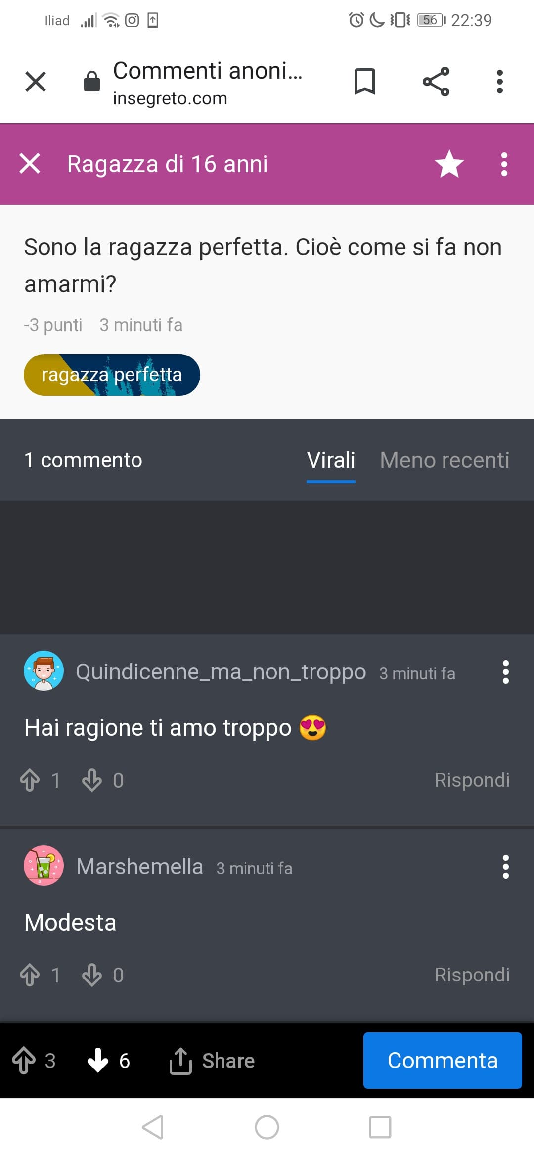 Ecco a voi un esemplare modesta 