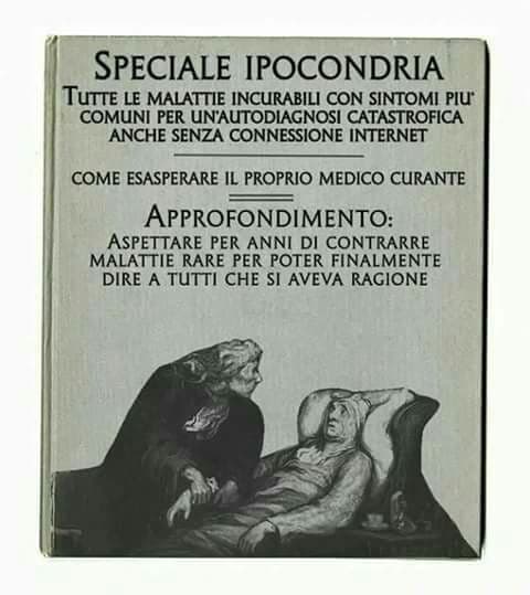 Dedicato a chi crede di essere in procinto di morte con una banale influenza.