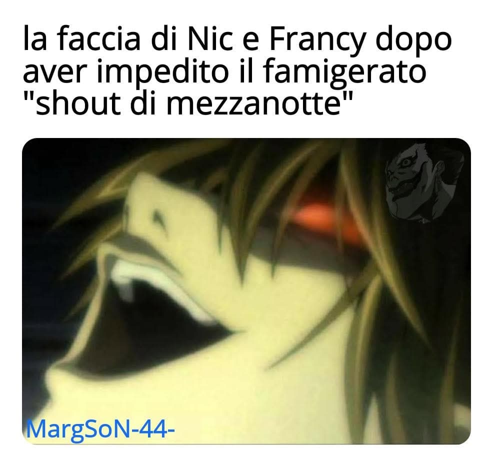 Scusate il ritardo del meme, ma ero andata a dormire