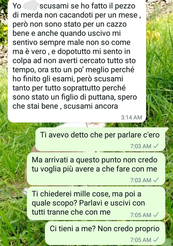 Eravamo fidanzati, ditemi se ho risposto bene