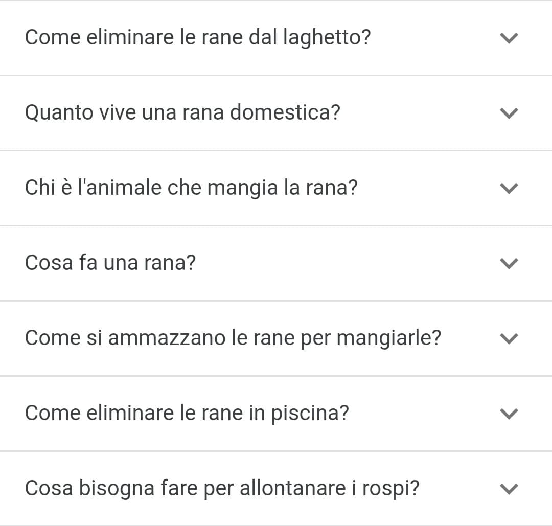 Io volevo solo sapere quali erano le specie di rane domestiche-