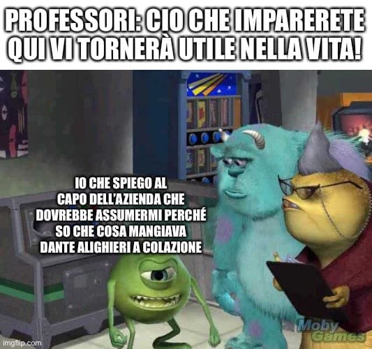 Non potete dire che non è così