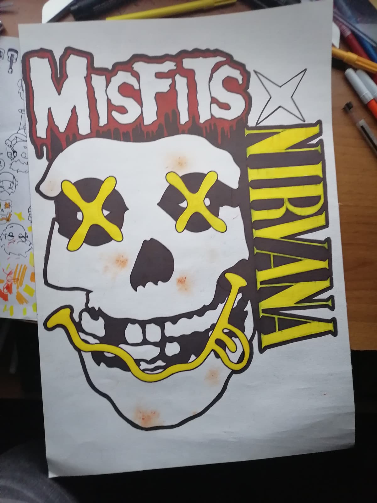 misfits x nirvana. fatto coi pennarelli scarichi