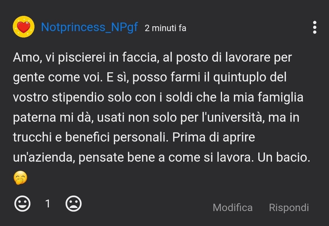 Devo dire che sono una persona molto fine ed elegante.