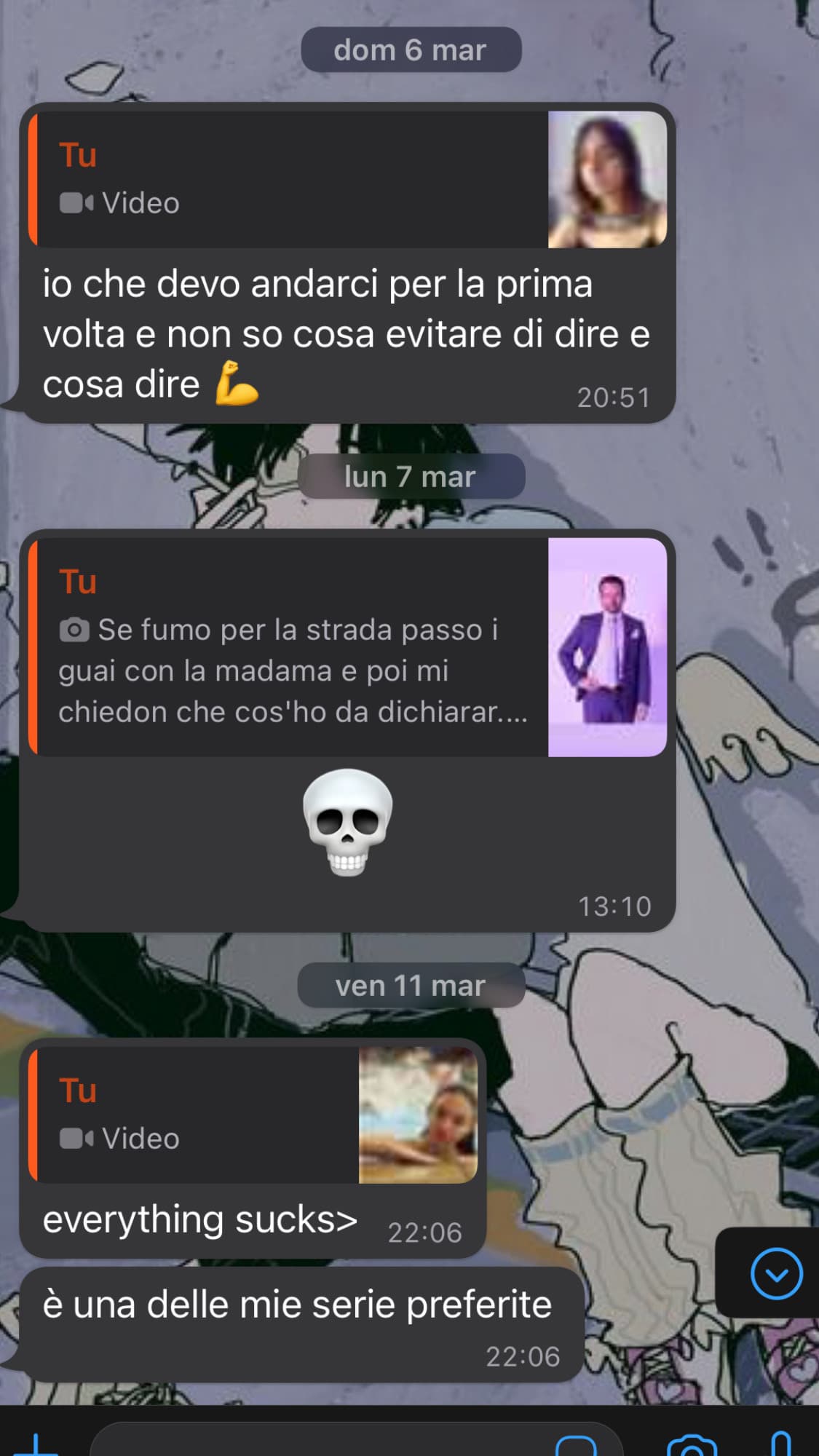 io incazzatissima con questo mio amico perché non mi scriveva più, convintissima mi avesse abbandonata. Dopo qualche settimana vado a vedere la nostra chat e mi accorgo che sono stata io a ghostarlo?