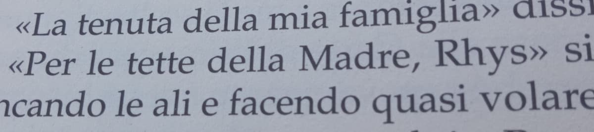 Era una parte seria del libro, non posso aver riso seriamente per un'esclamazione del genere fisosjsbdbcucidosks