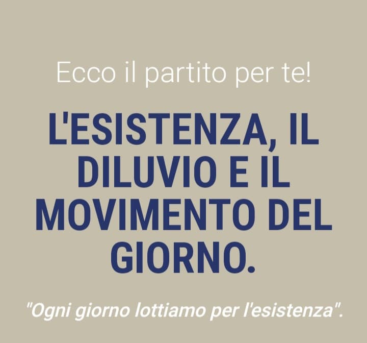 L' esistenza, il diluvio e il movimento del giorno .???