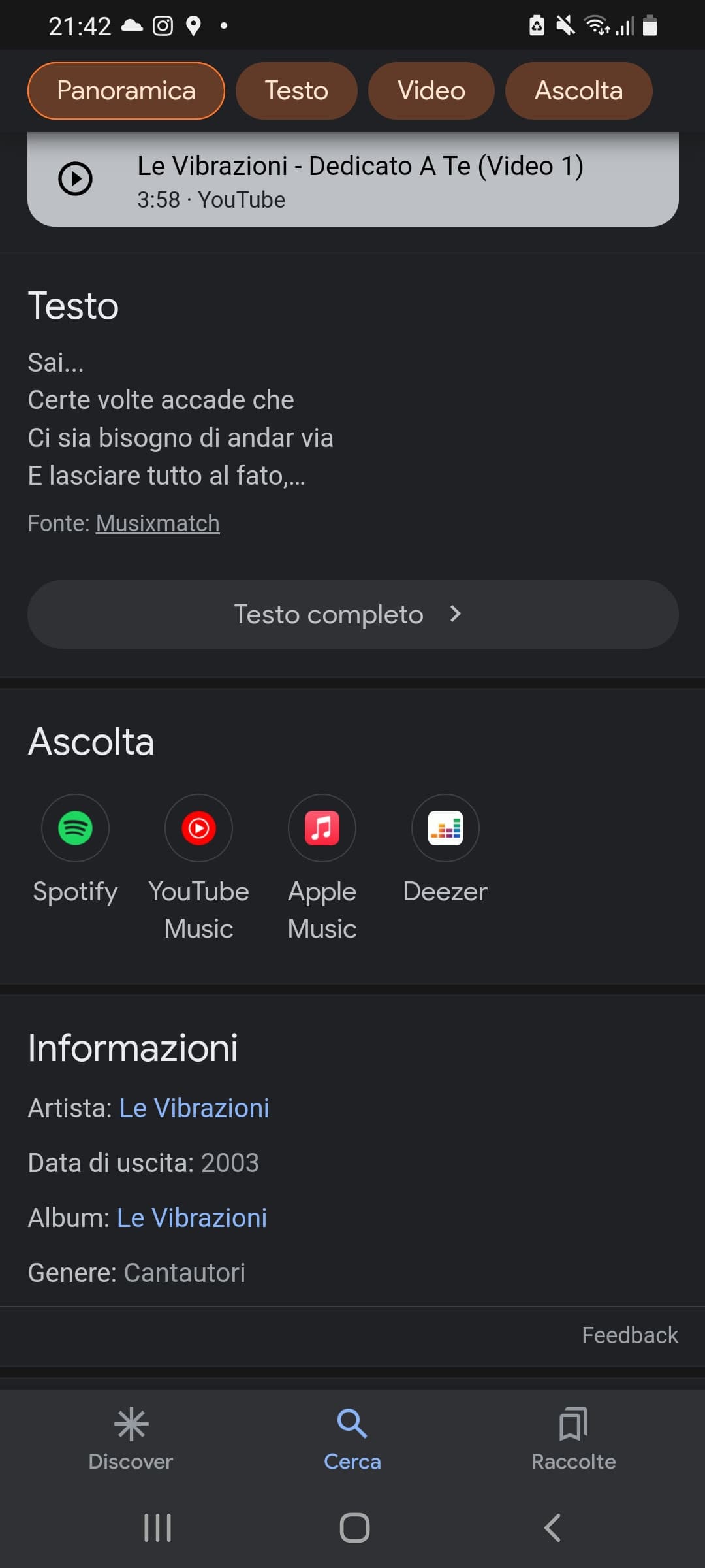 La coincidenza più strana della mia vita.