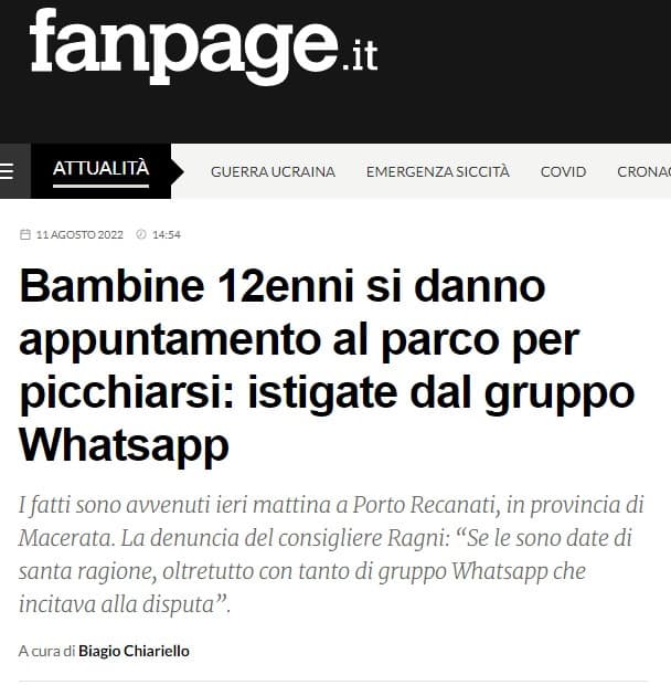 Vabbè era solo un gruppo Whatsapp, non era insegreto, quindi possiamo stare tranquilli