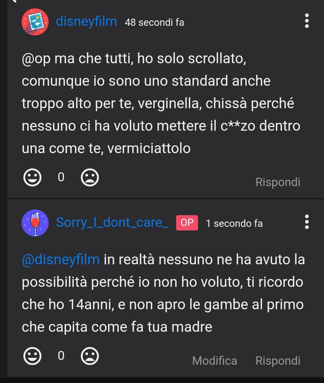 non è possibile che l'unico giorno in cui non volevo litigare la gente mi rompe le balle 