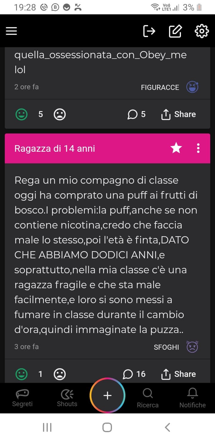 Sì l'ho fatto io sto segreto lel?