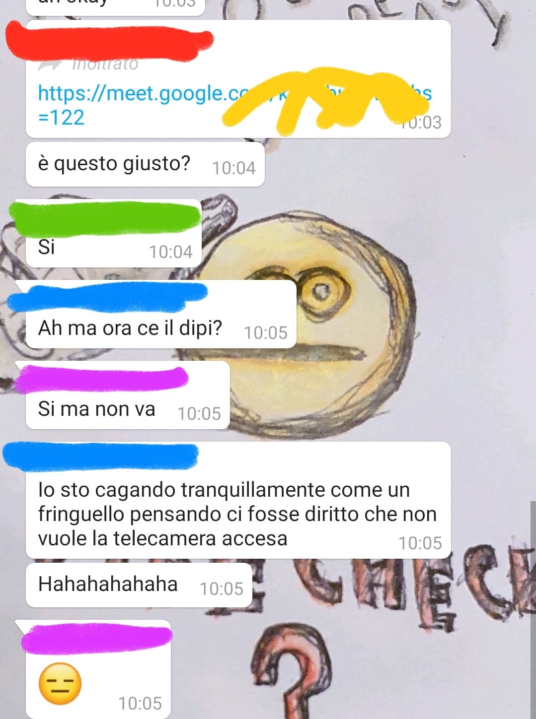 Intanto nel gruppo di classe