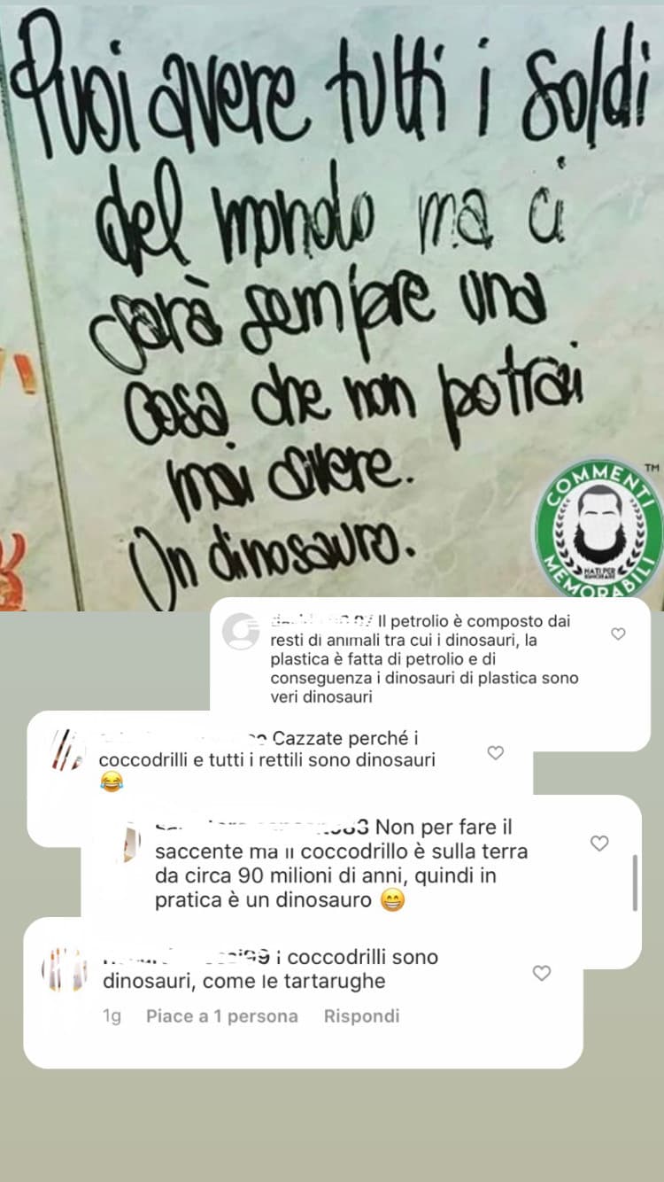 Leggere i commenti sotto a post di sto genere per trovare gli ignoranti che credono di dire cose esatte è stupendo ma allo stesso tempo fa male