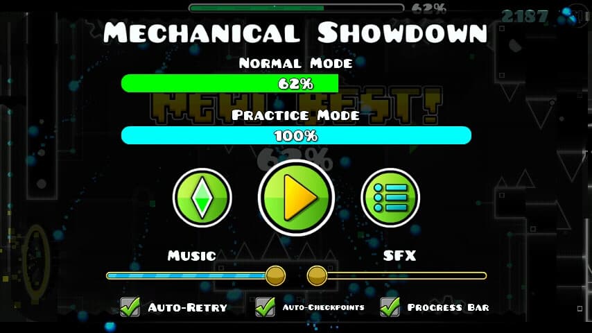 Mechanical Showdown 62%; (Progress #1)