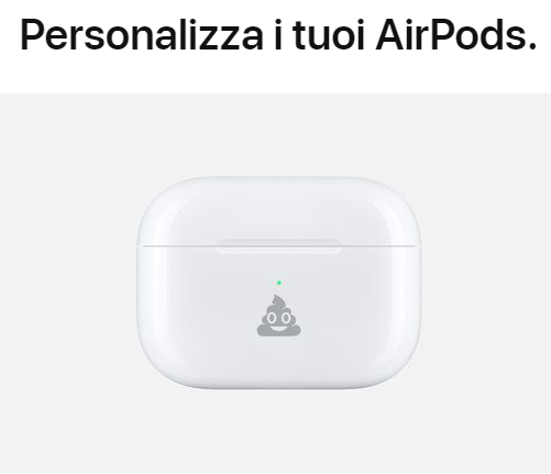 L' unica incisione giusta per le AirPods