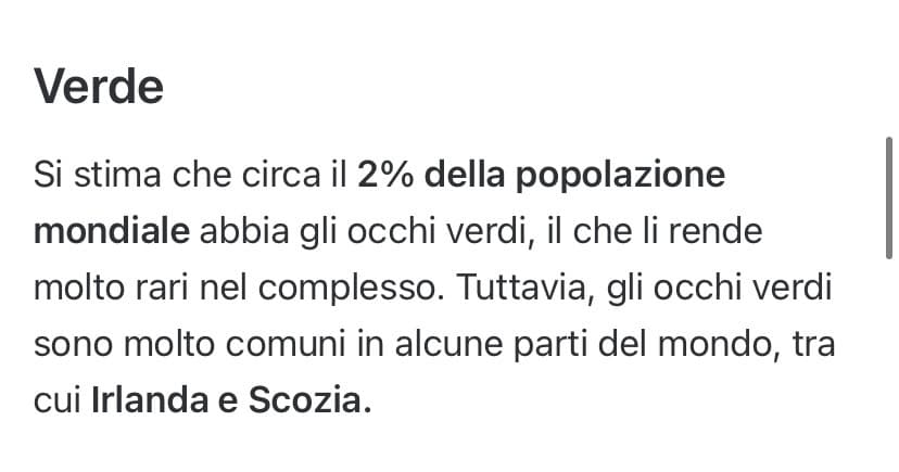 Non sapevo fossero così rari. Vabbè forse i miei occhi sono in realtà azzurri infatti alcuni mi hanno detto che li avessi azzurri ma io li vedo verdi lol 