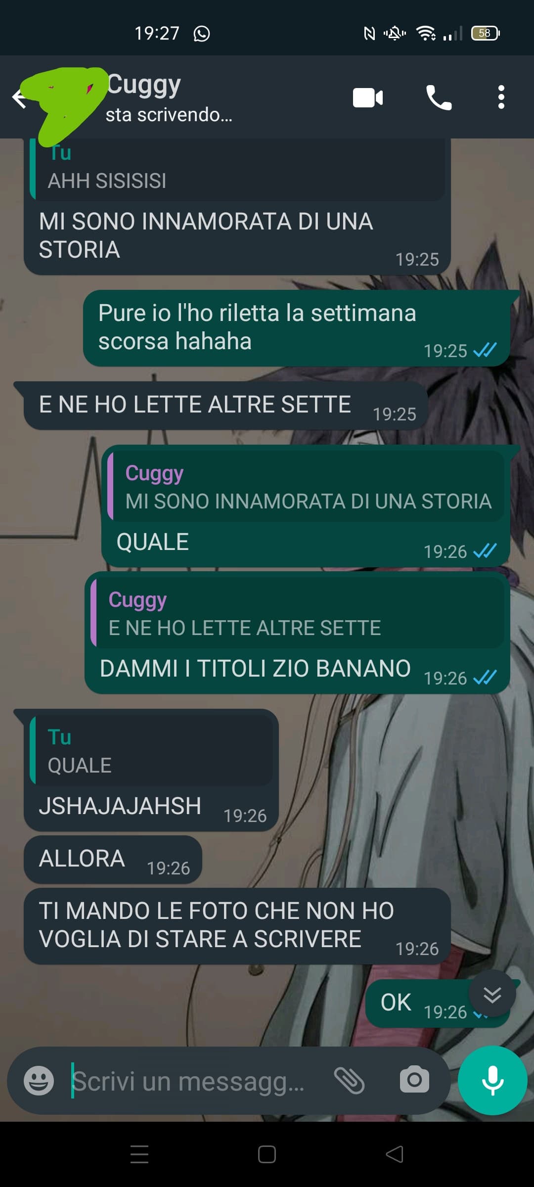 Nessuno:
Io e mia cugina: