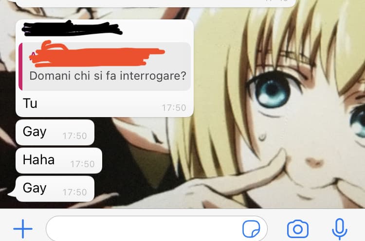 La scemenza di un mio compagno di classe: