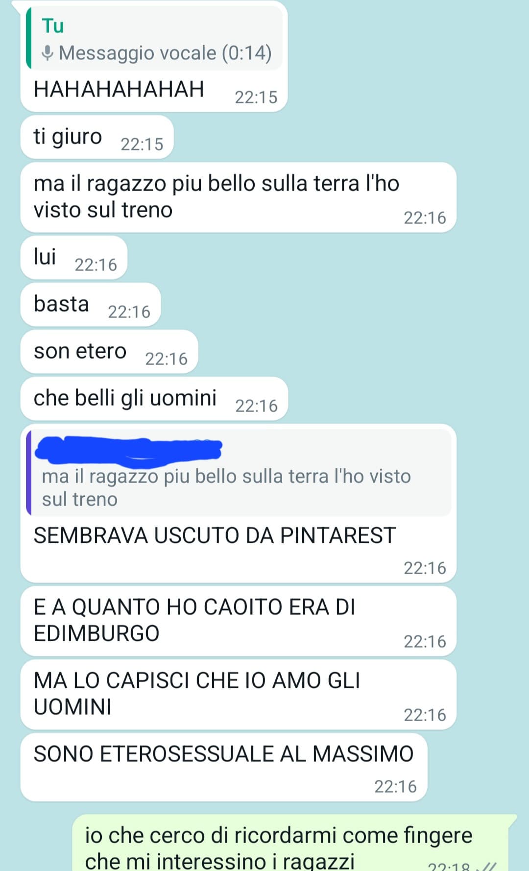 perché la mia amica lesbica se ne deve uscire con ste cose