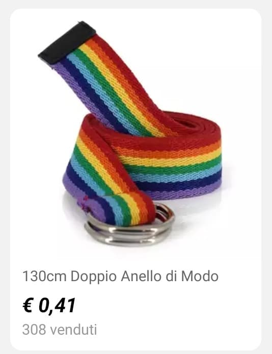 Bruh aliexpress mi ha fatto capire quanto voglio una cintura arcobaleno