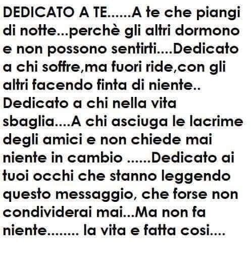 Dedicato a te. 