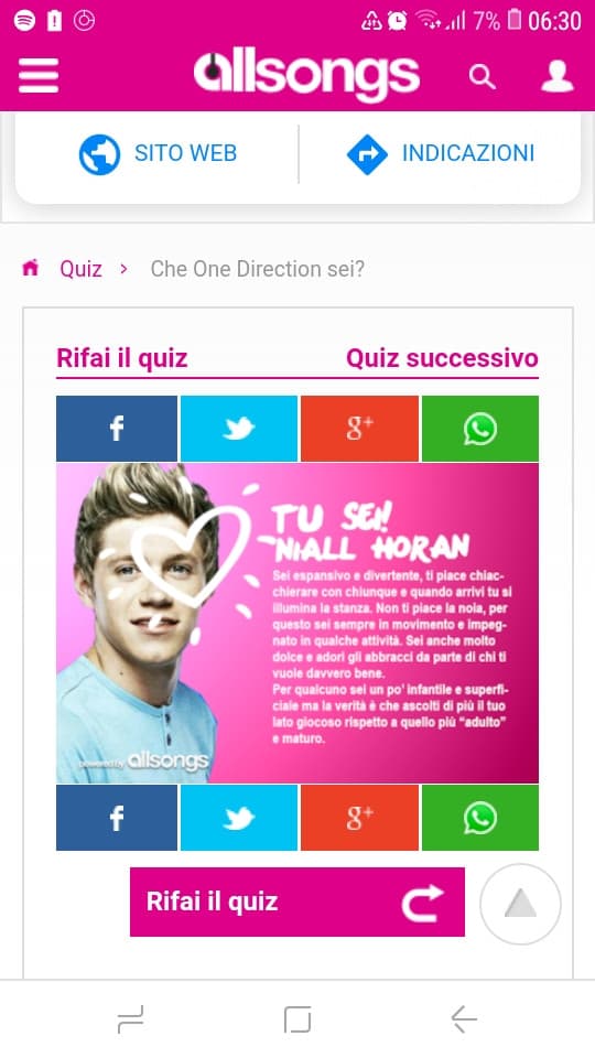 Io che mi faccio i test del 2013 su che one direction sono perchè non riesco a dormire dal caldo.