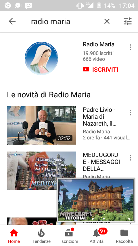 Guardate il numero dei video di Radio Maria oggi(venerdì 13)