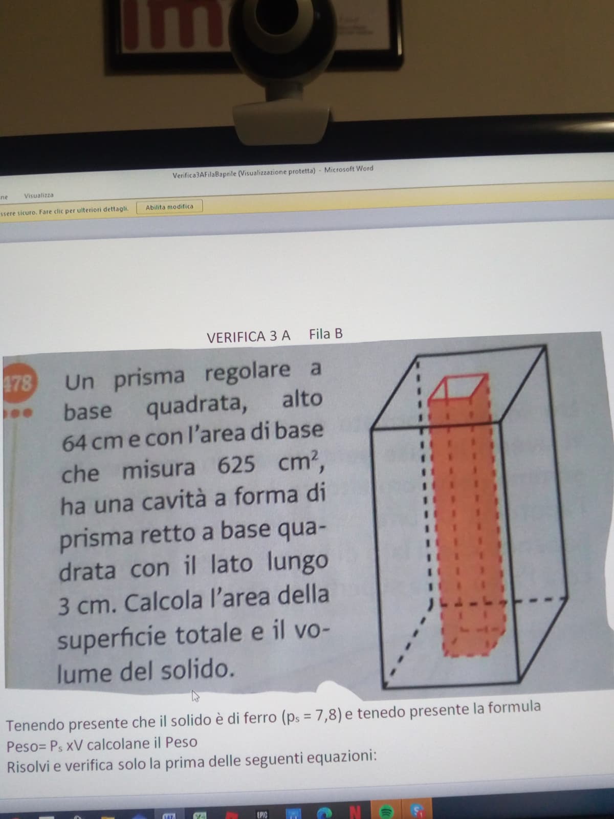 Qualcuno che mi può aiutare? Il problema l'ho fatto, voglio vedere se è giusto. (SO CHE NON È SKUOLA.NET OR SOMETHING LIKE THAT, VORREI SOLO ESSERE SICURO)