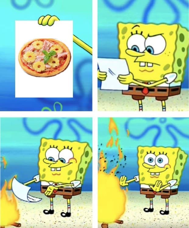 Ultimo meme sulla pizza all'ananas giuro