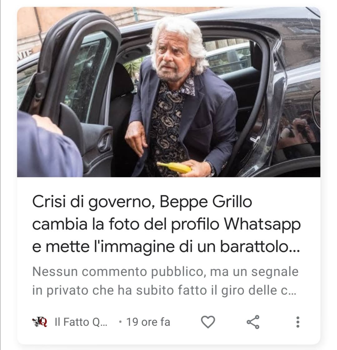 Queste sono le notizie che ci interessano