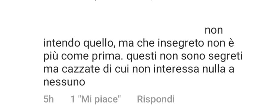 Quando leggo questi commenti su instagram mi incazzo 