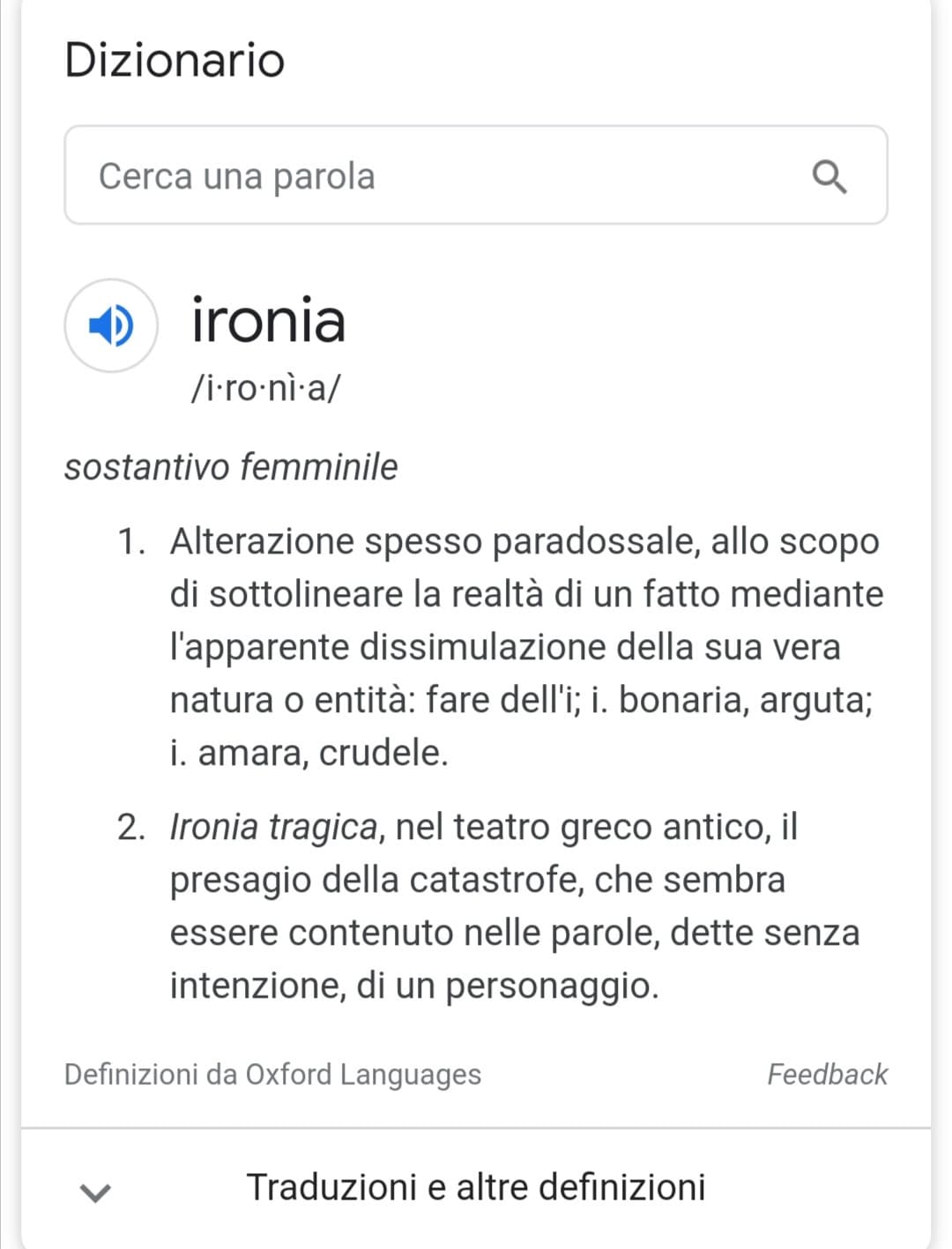 Significato ironia