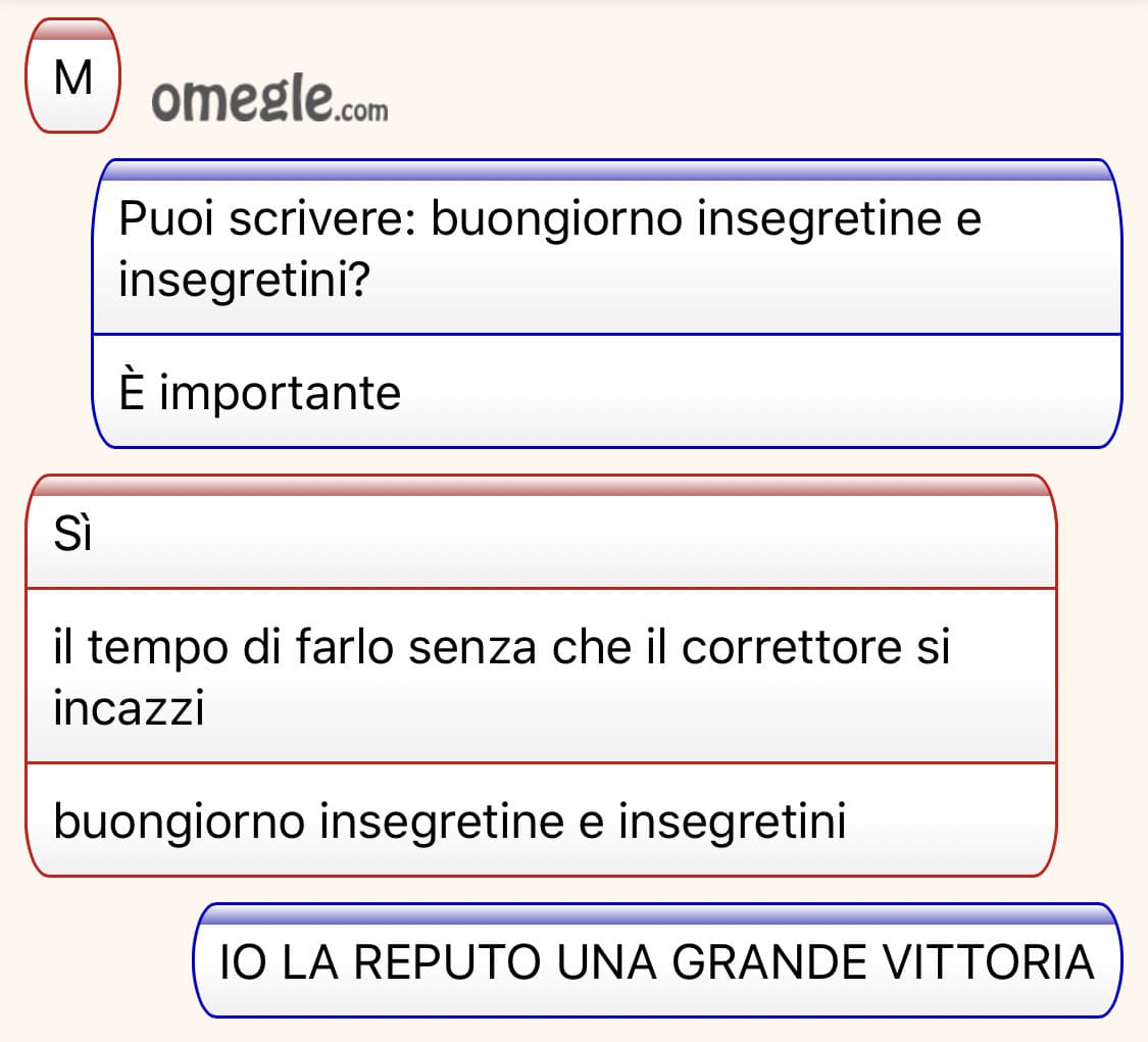 Buongiorno a tutti insegretini e insegretine 