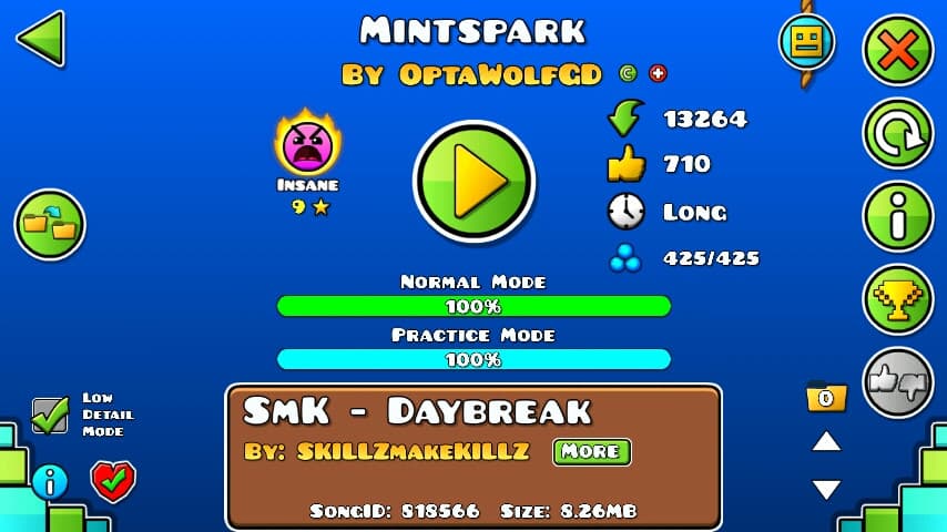 Mintspark 100%; By OptaWolfGD; (Difficoltà: Insane 9?); (Grado: Epic)