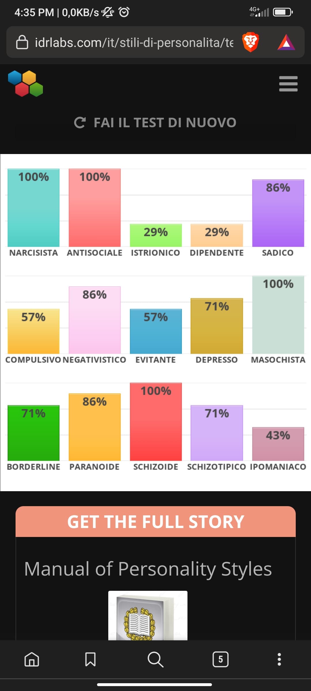 Finalmente una risposta che corrisponde alla mia.